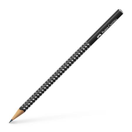 Grafitová ceruzka, B, trojhranná, FABER-CASTELL "Sparkle", perleťovo čierna