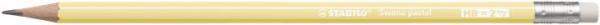 Grafitová ceruzka s gumou, HB, šesťhranná, STABILO "Swano Pastel", žltá