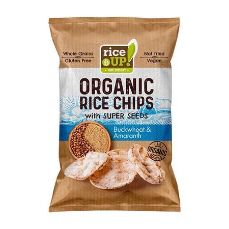 Ryžové chipsy, 25 g, RICE UP "Bio", s pohánkou a amarantom