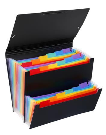 Harmoniková taška, PP, 12+6 záložiek, VIQUEL "RainbowClass", čierna