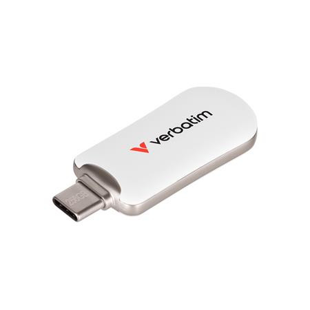 USB kľúč, 256GB, USB-C 3.2 Gen1, VERBATIM "Plectra", biely 3