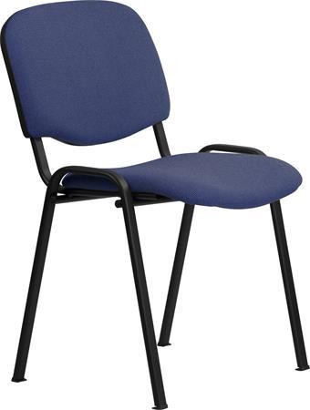. Konferenčná stolička, čalúnená, čierna kovová konštrukcia, „Felicia”, modrá