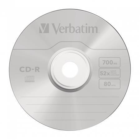 CD-R disk, Jewelcase, AZO, 700MB, 52x, 25 ks, cake box, VERBATIM "DataLife Plus"