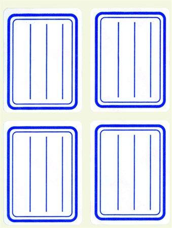Etikety na zošity, linajkové, modré, 38x50 mm, 20 ks, APLI