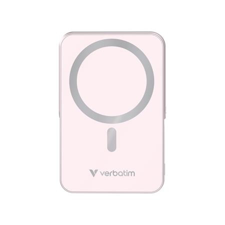 Power banka, externá batéria, magnetická (bezdrôtová), 10 000 mAh, stojanček, VERBATIM "Ch 1