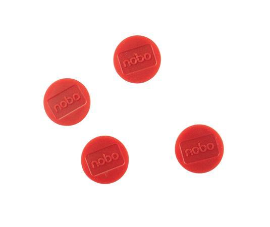 Magnetky, magnetické, pre biele tabule, 30 mm, 4 ks, NOBO, červená