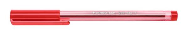 Guľôčkové pero, 0,3 mm, kužeľový hrot, STAEDTLER "Ball", červené