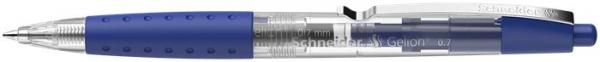 Gélové pero, 0,4 mm, stláčací mechanizmus, SCHNEIDER "Gelion +", modrá