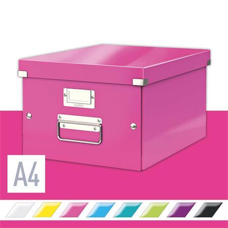 Škatuľa, rozmer, A4, LEITZ "Click&Store", ružová