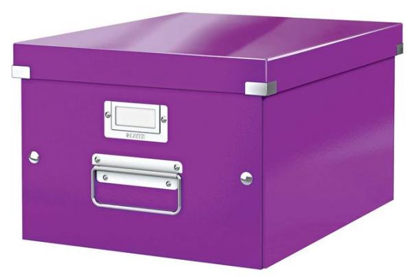 Škatuľa, rozmer A4, LEITZ "Click&Store", fialová