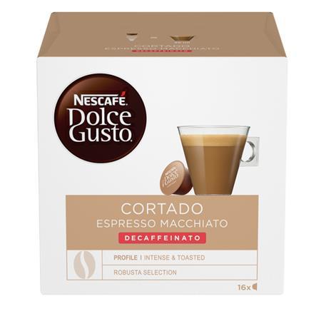 NESCAFE Kávové kapsuly, 16 ks, NESCAFÉ "Dolce Gusto Cortado", bez kofeínu