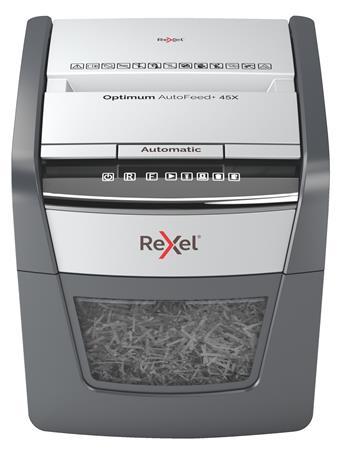 Skartovací stroj, konfety, 45 listov, REXEL "Optimum AutoFeed 45X"