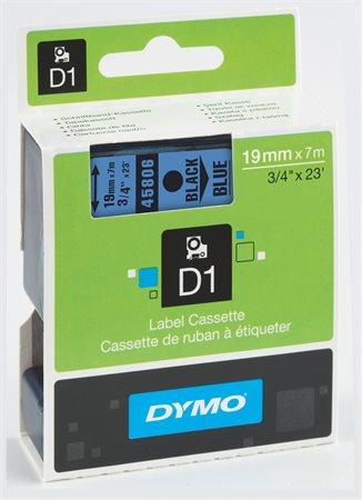 Páska do štítkovača, 19 mm x 7 m, DYMO "D1", modrá-čierna