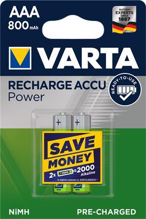 VARTA Mikrotužkové batérie "Ready2Use", 2x, AAA, 800 mAh