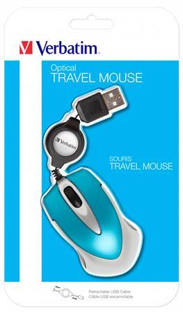 VERBATIM Optická myš "Go Mini", k notebookom, strieborná-modrá