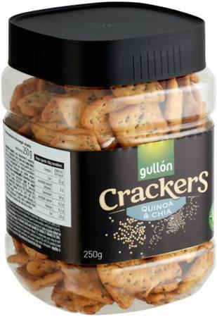 Krekry, 250 g, GULLÓN "Cracker" s chia semienkami a quinoou 1