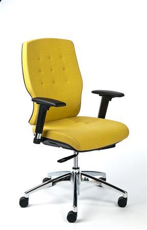 Kancelárska stolička, nastaviteľné opierky rúk, čalúnená, hliníkový podstavec, MAYAH "Suns