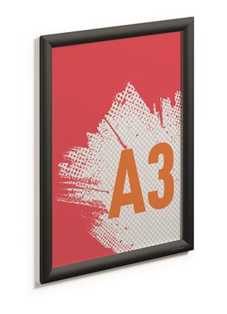Plagátová tabuľa, nástenná, A3, hliníkový rám, DURABLE, čierna 4