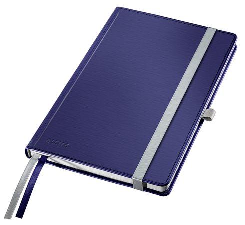 Zápisník, A5, štvorčekový, 80 strán, s tvrdou obálkou, LEITZ "Style", titánovo modrá