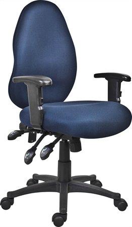 . Manažérska stolička, čalúnená, čierny podstavec, "7201" manažérska, modrá