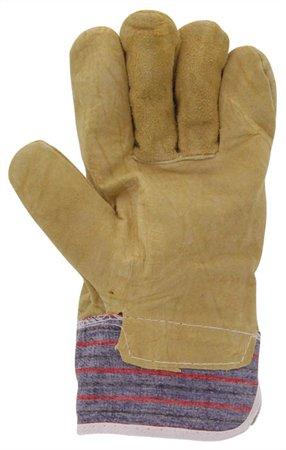 . Pracovné rukavice, koža-plátno, veľkosť: 10
