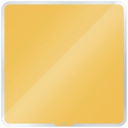 Magnetická sklenená tabuľa, 45x45 cm, LEITZ "Cosy", matná žltá
