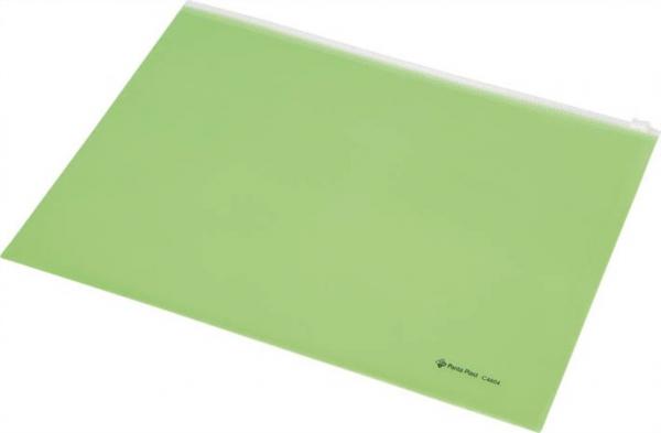 Obálka na zips, A4, PP, PANTA PLAST, pastelovo zelená