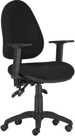 . Kancelárska stolička, čalúnená, s opierkami rúk, "PANTERGOS LX", čierna