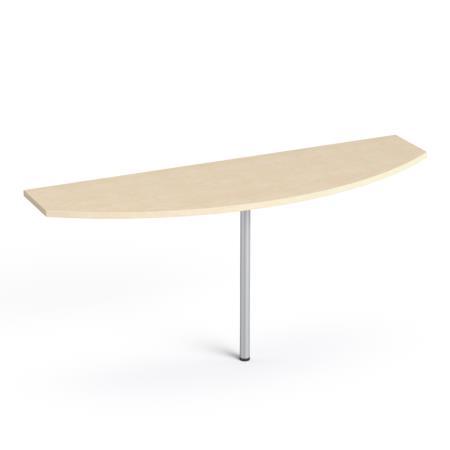 Nadstavec ku stolu, s nohou zo sivého kovu, 50x160cm, MAYAH  "Freedom SV-50", javor