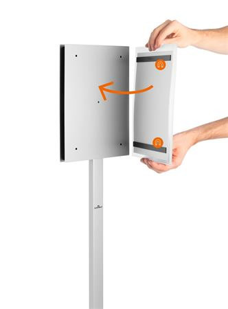 Podlahový stojan, vonkajší, A4, DURABLE „INFO STAND“, antracitovo sivý 5