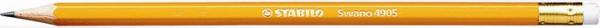 Grafitová ceruzka s gumou, HB, šesťhranná, žlté telo ceruzky, STABILO "Schwano"