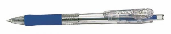 Guľôčkové pero, 0,21 mm, stláčací mechanizmus, ZEBRA "Tapli Clip ECO", modrá