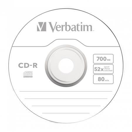 CD-R disk, 700 MB, 52x, 25 ks, cake box, VERBATIM "DataLife"
