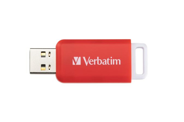 USB kľúč, 16GB, USB 2.0, VERBATIM "Databar", červený 5