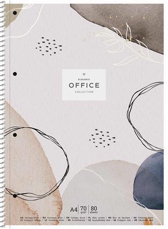 Špirálový zošit, štvorčekový, A4+, 80 listov, SHKOLYARYK "Office collection", mix