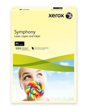 Kancelársky papier, farebný, A4, 160 g, XEROX "Symphony", svetložltý (pastelový)