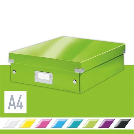 Škatuľa, organizačná, rozmer M, LEITZ "Click&Store", zelená