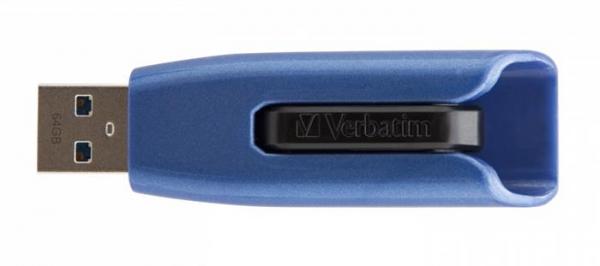 USB kľúč, 64GB, USB 3.0, 175/80 MB/sec, VERBATIM "V3 MAX", modrý-čierny
