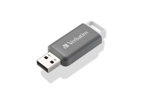 USB kľúč, 128GB, USB 2.0, VERBATIM "Databar", sivý 3