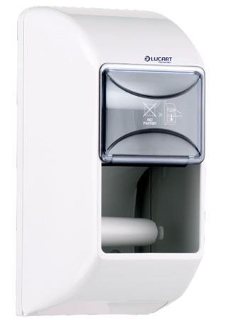 Zásobník toaletného papiera, pre malé rolky, dvojitý, 14,5×14,5×30 cm, LUCART "Twin"