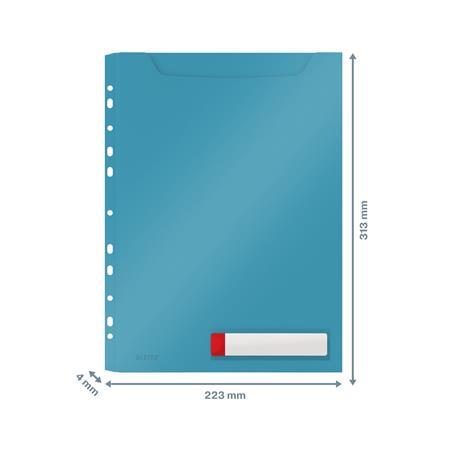 Euroobal, s dierovaním, A4 maxi, LEITZ "Cosy Privacy", matná modrá