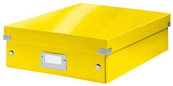 Škatuľa, organizačná, rozmer M, LEITZ "Click&Store", žltá