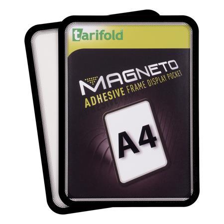 Magnetické vrecko, samolepiaca zadná strana, A4, TARIFOLD "Magneto", čierna