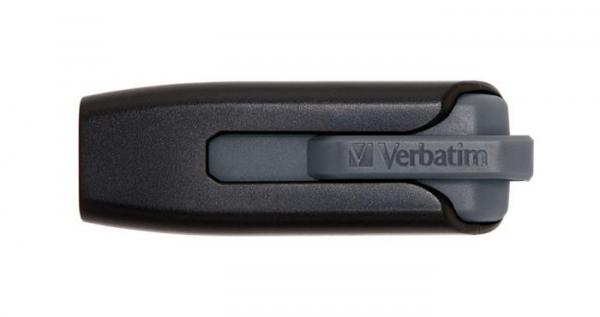 USB kľúč, 128GB, USB 3.0, 80/25 MB/sec, VERBATIM "V3", čierny-sivý