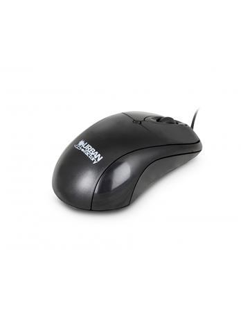 Myš, drôtová, optická, stredná veľkosť, USB, URBAN FACTORY "Big Crazy", čierna