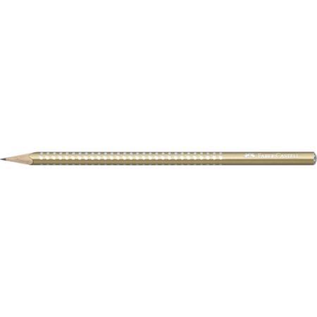 Grafitová ceruzka, B, trojhranný tvar, FABER-CASTELL "Sparkle Pearl", perleťovo zlatá