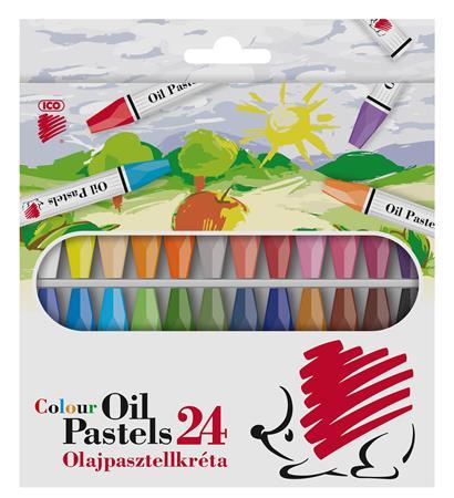 Olejové kriedy, ICO "Ježko", 24 rôznych farieb