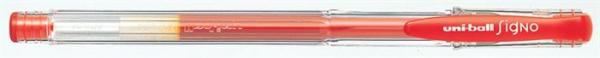 Gélové pero, 0,3 mm, s vrchnákom, UNI "UM-100 Signo Micro", červené