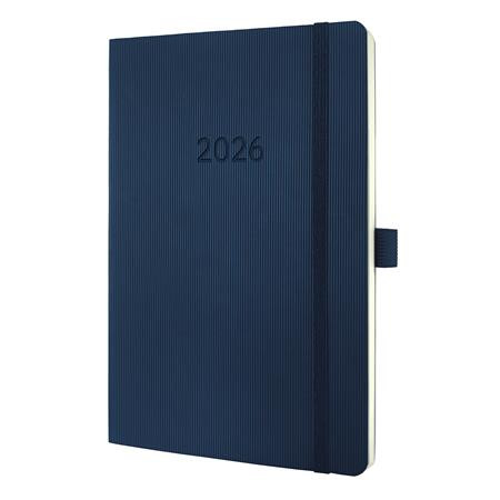 Diár, A5, týždenný, 2026, mäkká obálka, SIGEL "Conceptum", tmavomodrý
