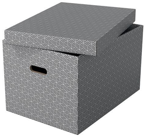 Úložný box, veľkosť L, ESSELTE "Home", sivá